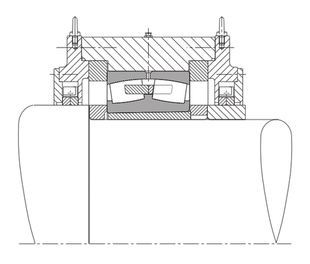 Spherical roller bearing as locating bearing on a sleeve Spherical roller bearing as locating bearing on a sleeve