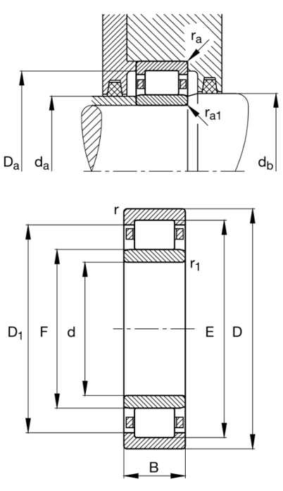 NU1040-XL-M1 Cylindrical Roller Bearing NU1040-XL-M1 Cylindrical Roller Bearing